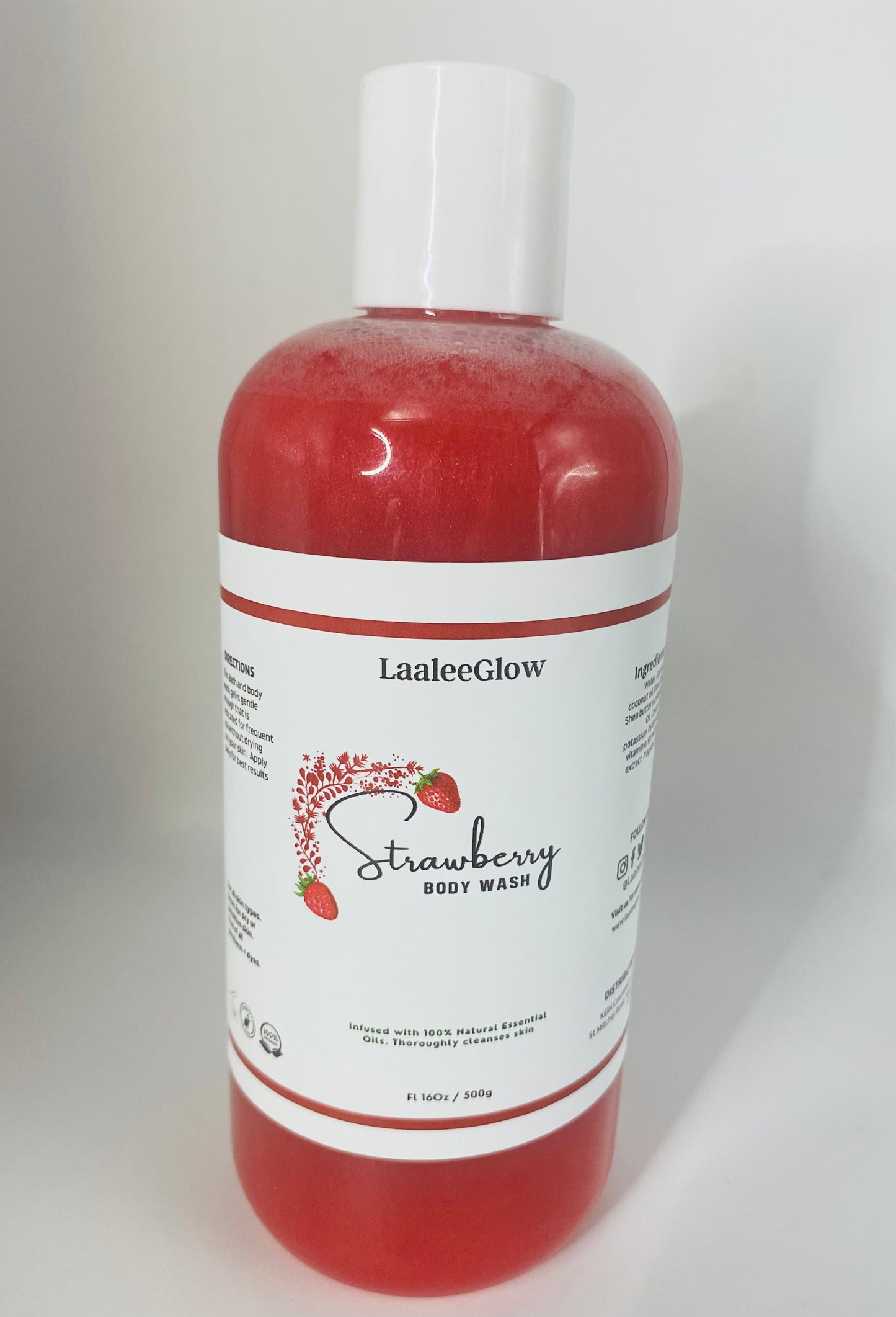 Strawberry Liquid Soap/ Bath & Shower Gel / Face & Body Wash Gel