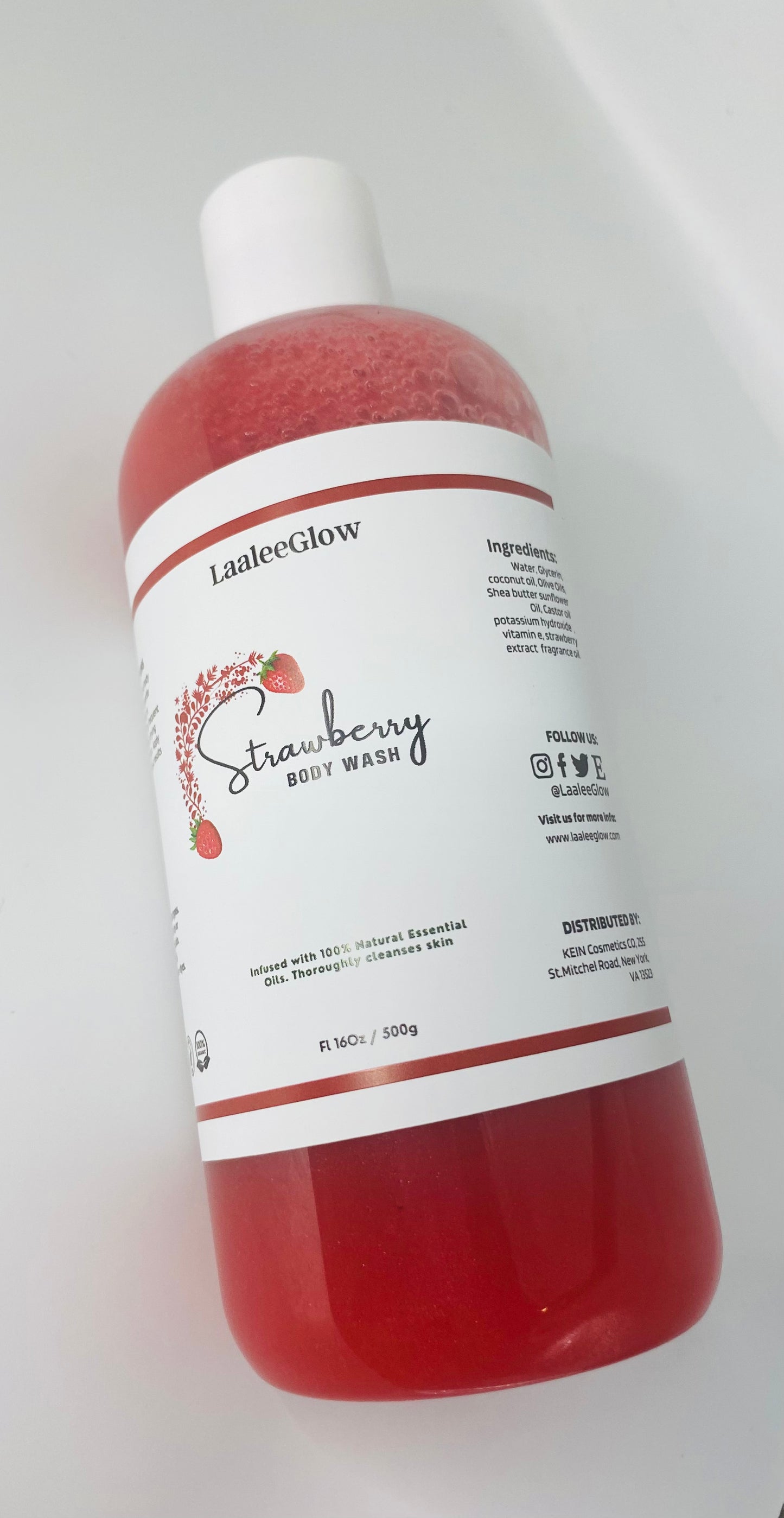 Strawberry Liquid Soap/ Bath & Shower Gel / Face & Body Wash Gel