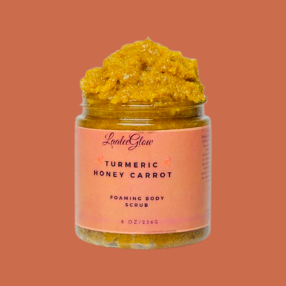 Turmeric honey carrot foaming scrub - Laaleeglow 