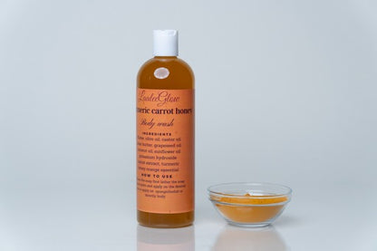 Turmeric Liquid Body wash /botanicals wash acne dark spots blemish brightening - Laaleeglow 