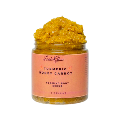 Turmeric honey carrot foaming scrub - Laaleeglow 